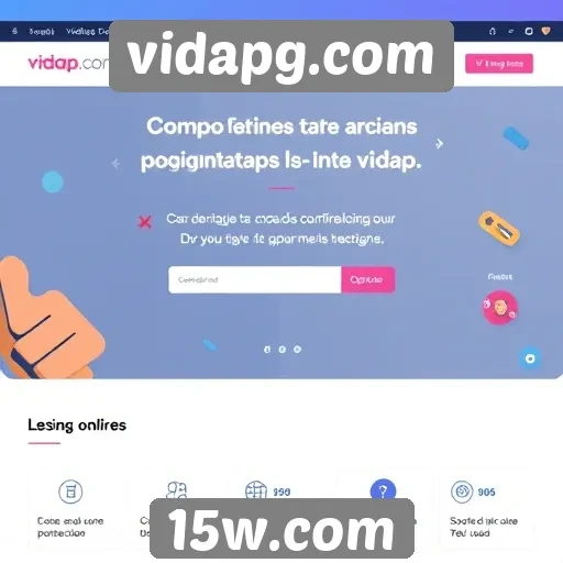 Exploração das funcionalidades do site vidapg.com